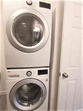 efficient in unit stacked washer and dryer